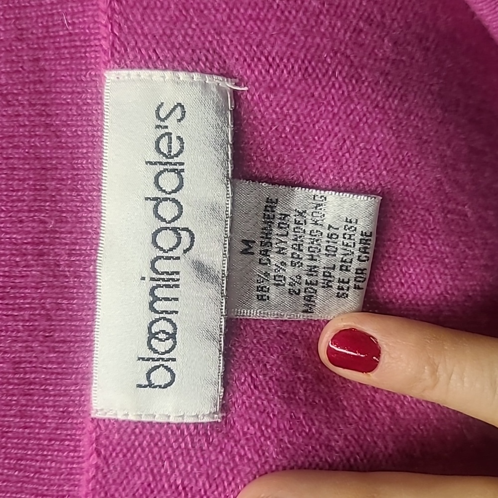 Bloomingdale's Pink Cashmere Sweater - Picture 7 of 9